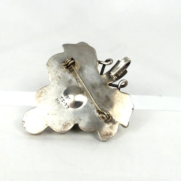 Taxco Mexican Sterling Silver 925 Grape Bundle Pin Pendant Vintage Pre-O… - Picture 2 of 4